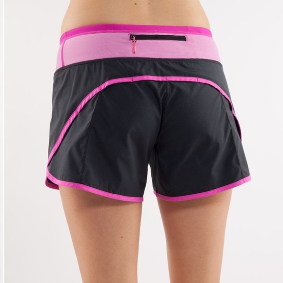 Lululemon Purple Black Turbo Run Shorts, size 4 - Picture 2 of 12